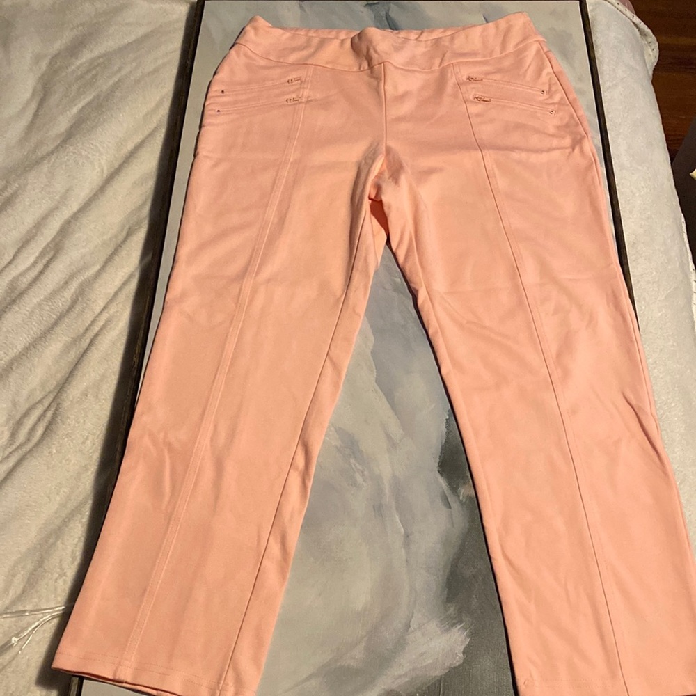 Soho apparel stretchy pink trousers